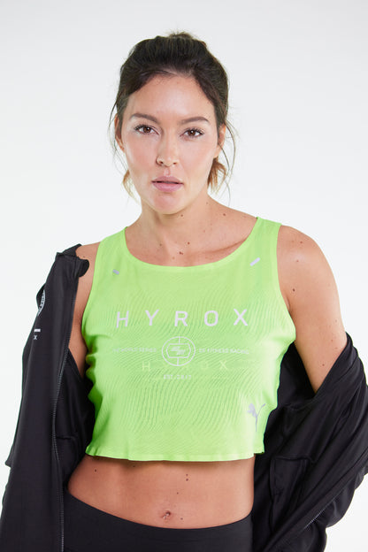 RUN ULTRASPUN CROP TANK - green