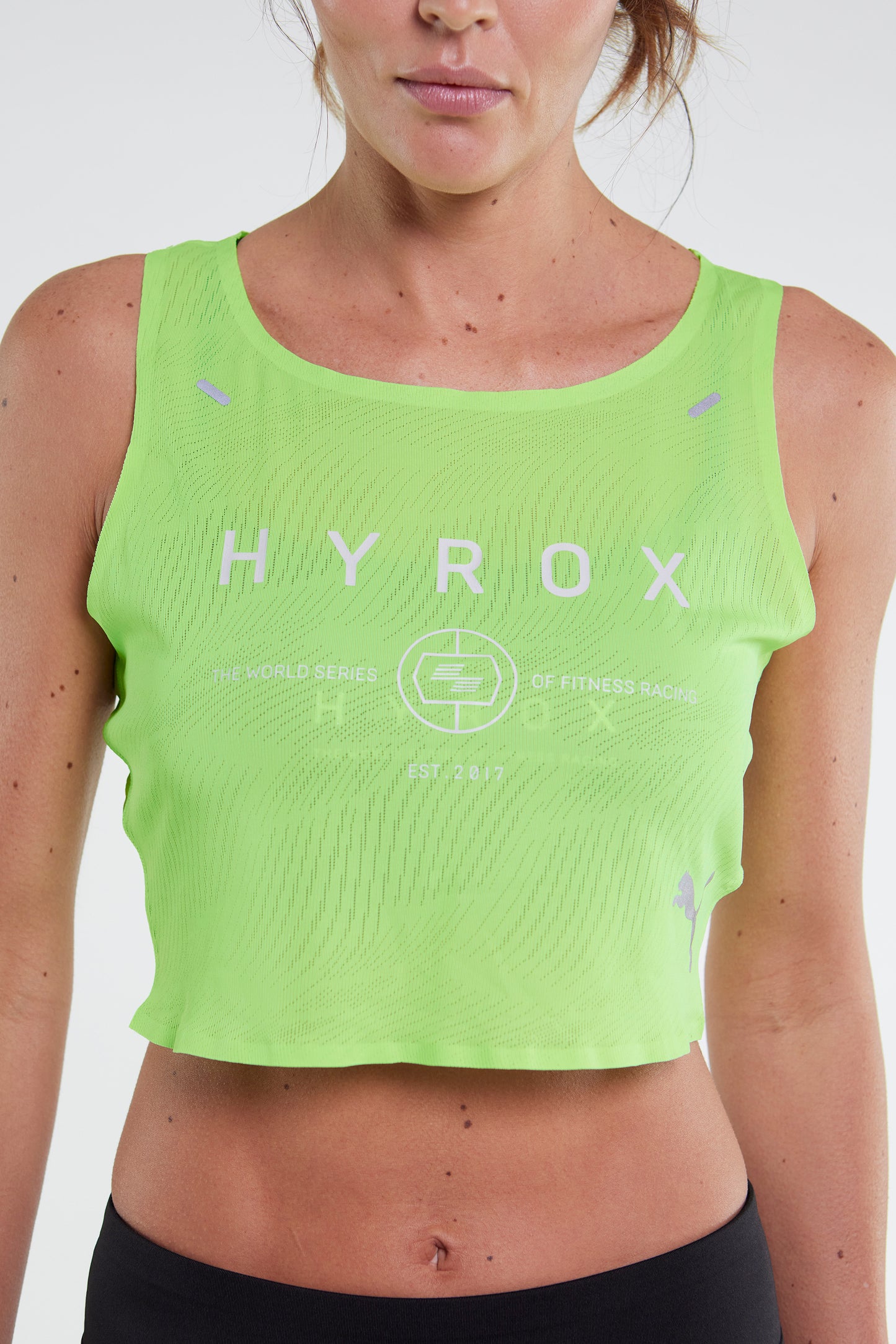 RUN ULTRASPUN CROP TANK - green