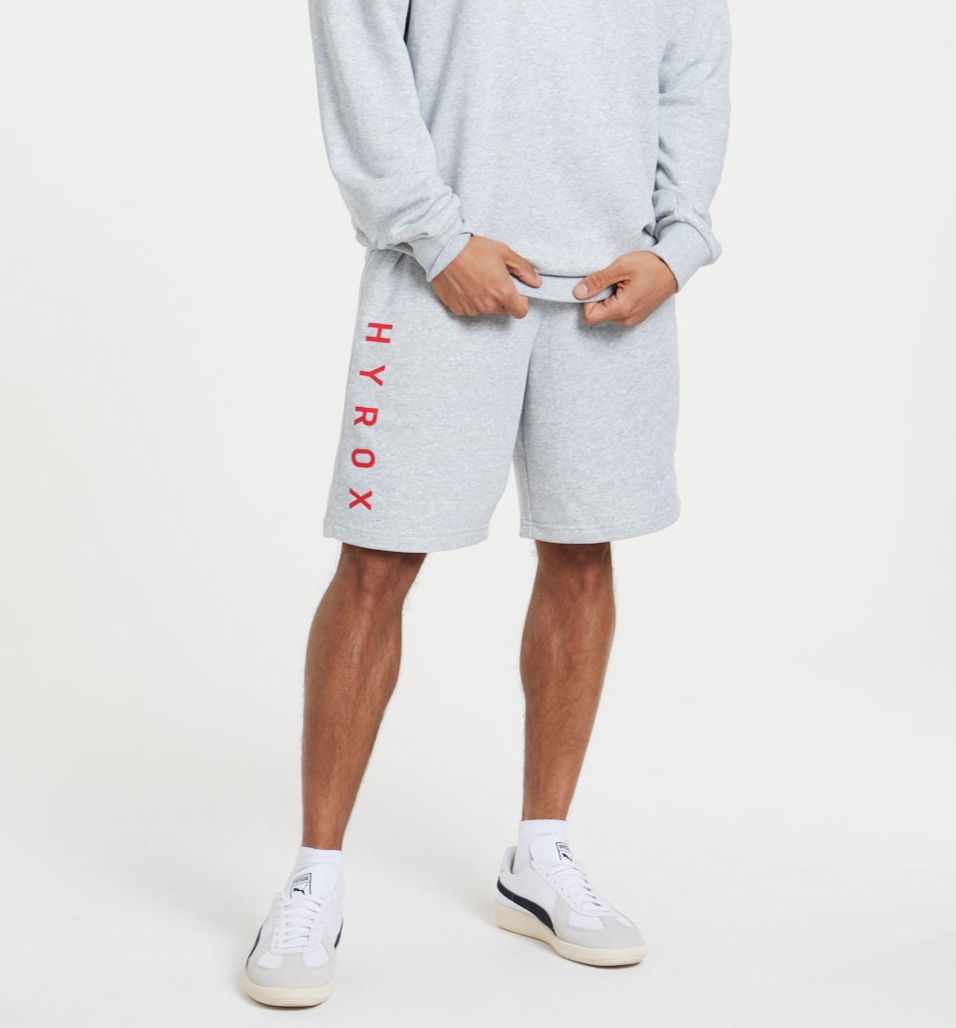 HYROX|PUMA Relaxed Sweater M - Gray + HYROX|PUMA Relaxed Sweat Short M - Gray