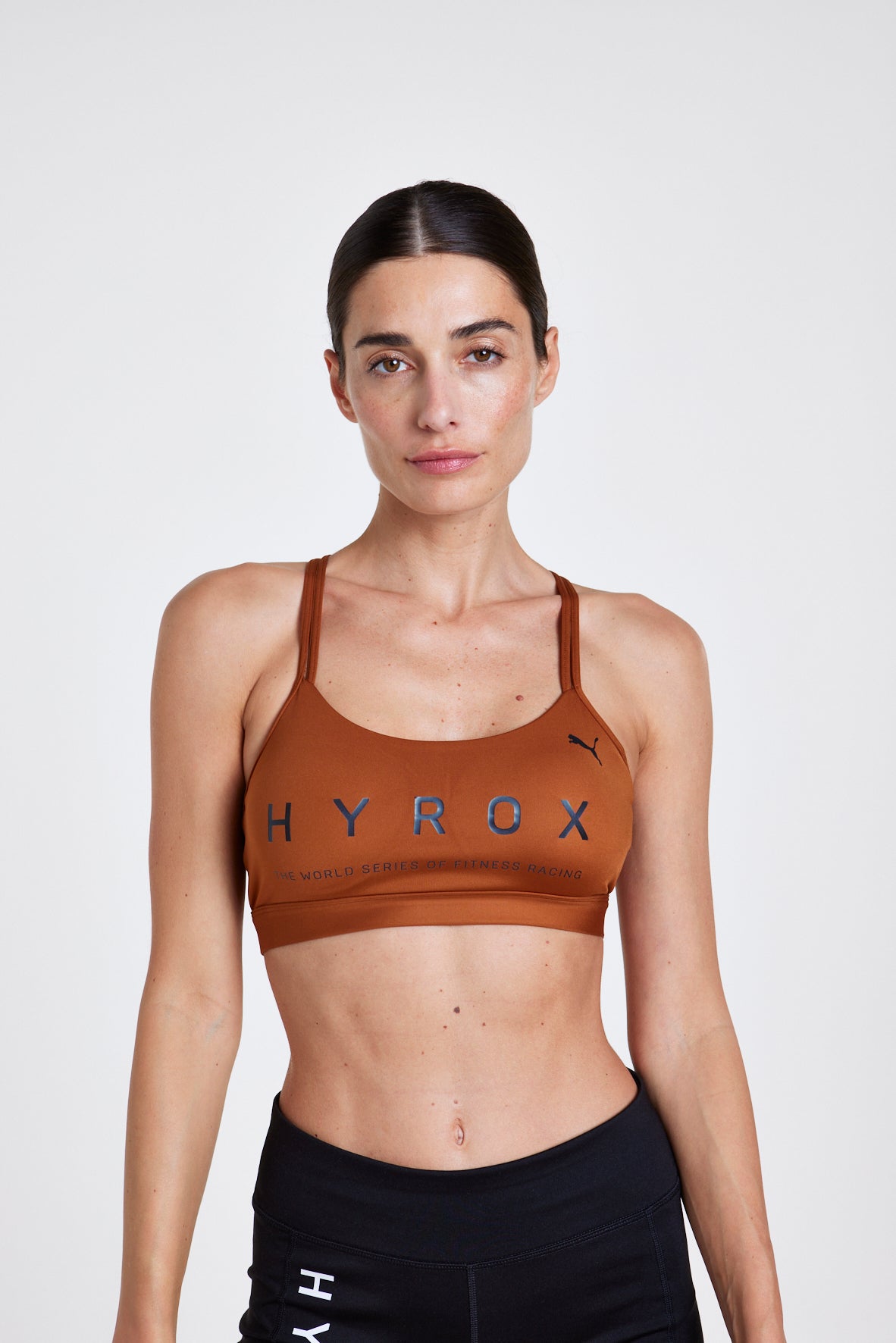 HYROX|PUMA STRAPPY BRA - Brown