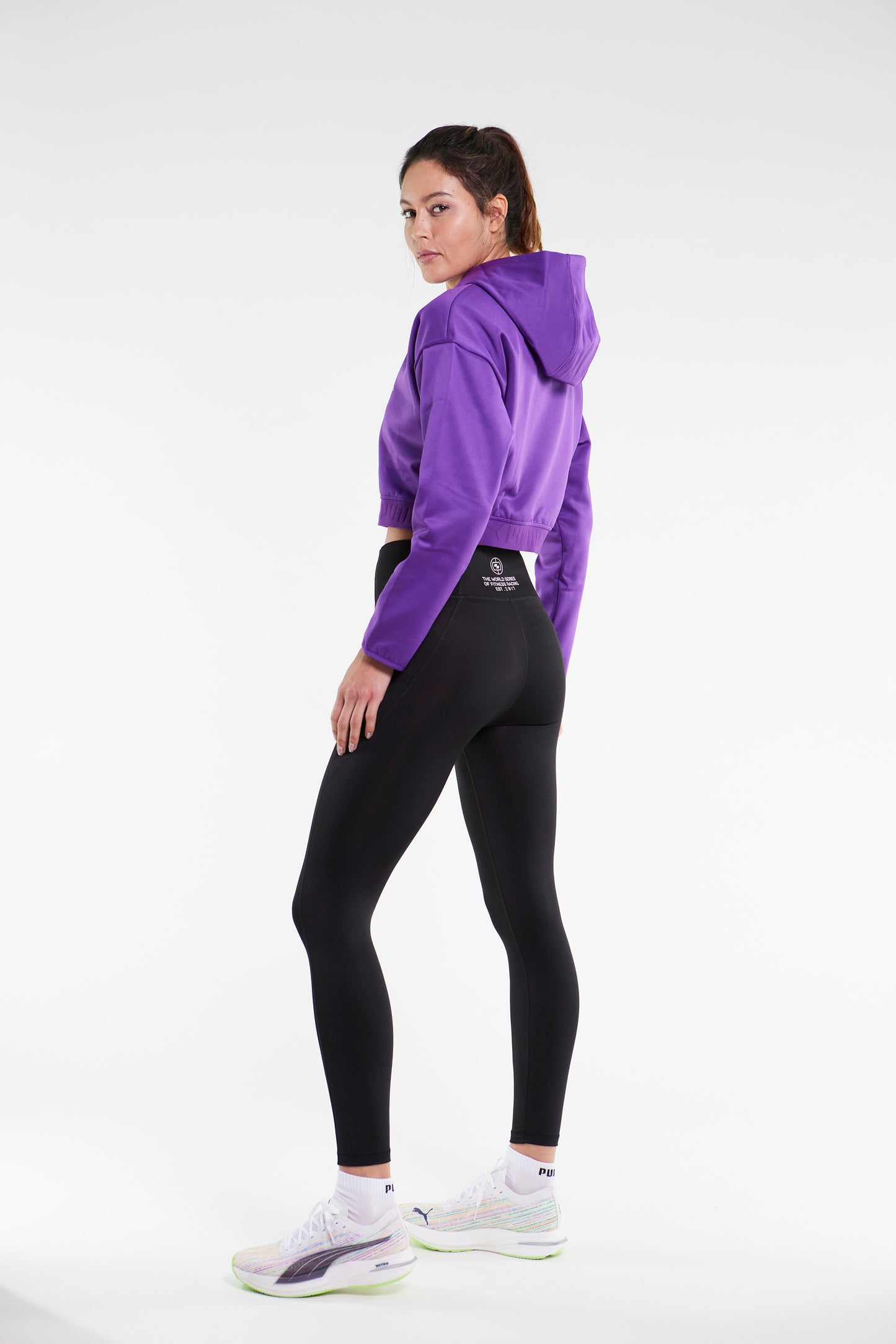 Fitness Bundle: Hoodie & Leggings - Purple/Black
